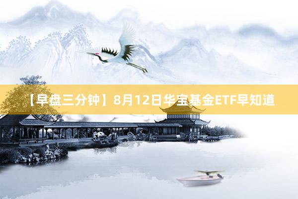 【早盘三分钟】8月12日华宝基金ETF早知道
