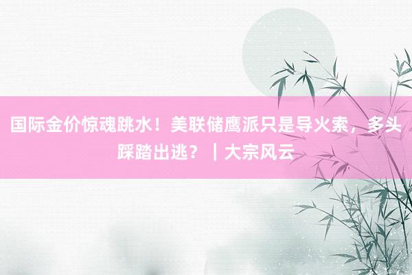 国际金价惊魂跳水！美联储鹰派只是导火索，多头踩踏出逃？｜大宗风云