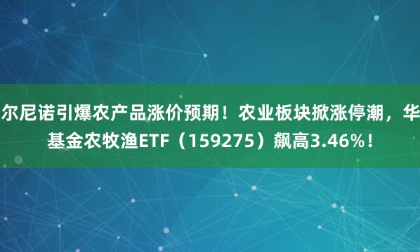 厄尔尼诺引爆农产品涨价预期！农业板块掀涨停潮，华宝基金农牧渔ETF（159275）飙高3.46%！