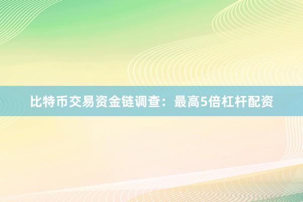 比特币交易资金链调查：最高5倍杠杆配资