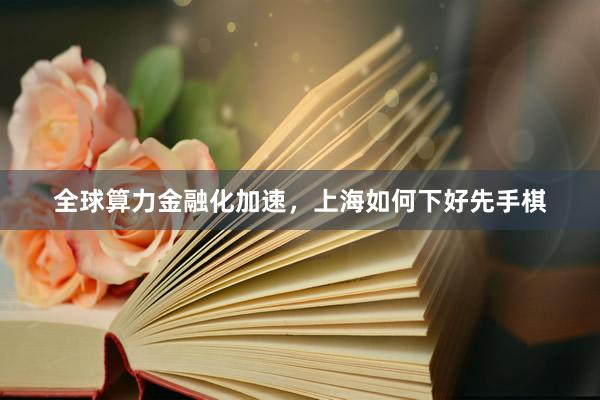 全球算力金融化加速，上海如何下好先手棋