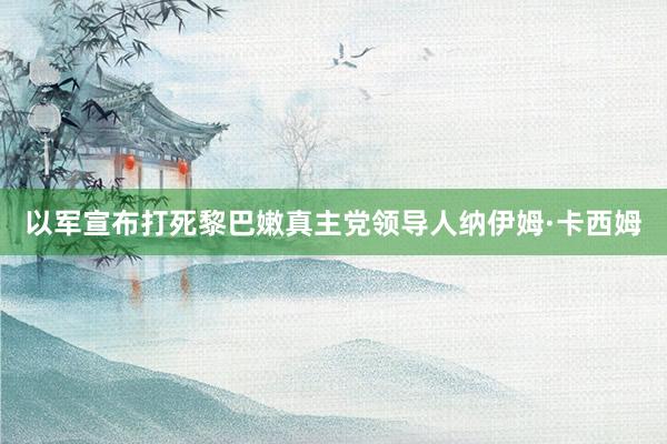 以军宣布打死黎巴嫩真主党领导人纳伊姆·卡西姆