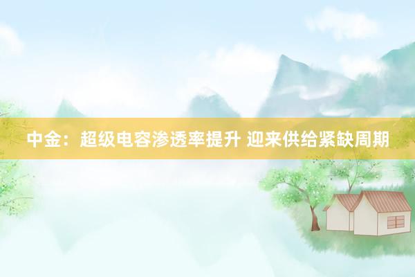 中金：超级电容渗透率提升 迎来供给紧缺周期