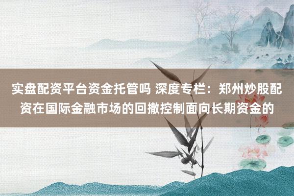 实盘配资平台资金托管吗 深度专栏：郑州炒股配资在国际金融市场的回撤控制面向长期资金的