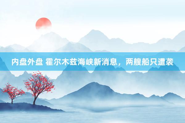 内盘外盘 霍尔木兹海峡新消息,两艘船只遭袭