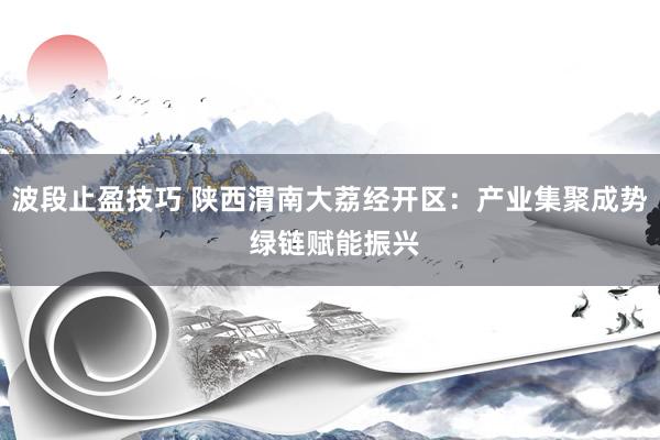 波段止盈技巧 陕西渭南大荔经开区:产业集聚成势 绿链赋能振兴